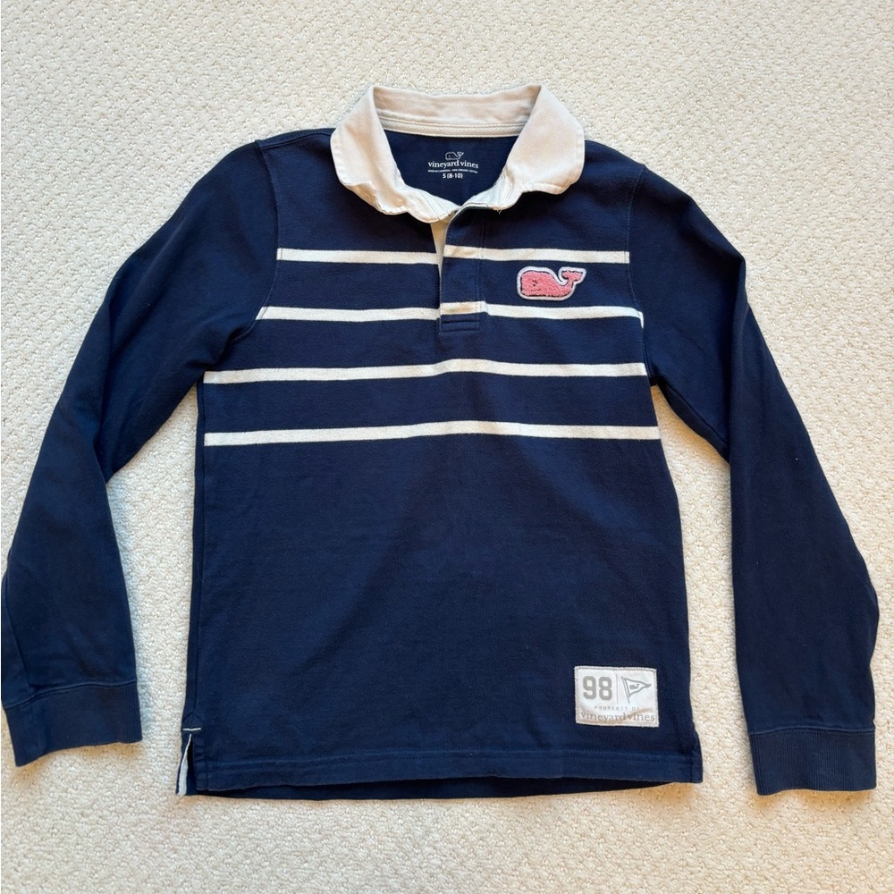 Vineyard Vines Long Sleeve Polo - Size S (8-10)